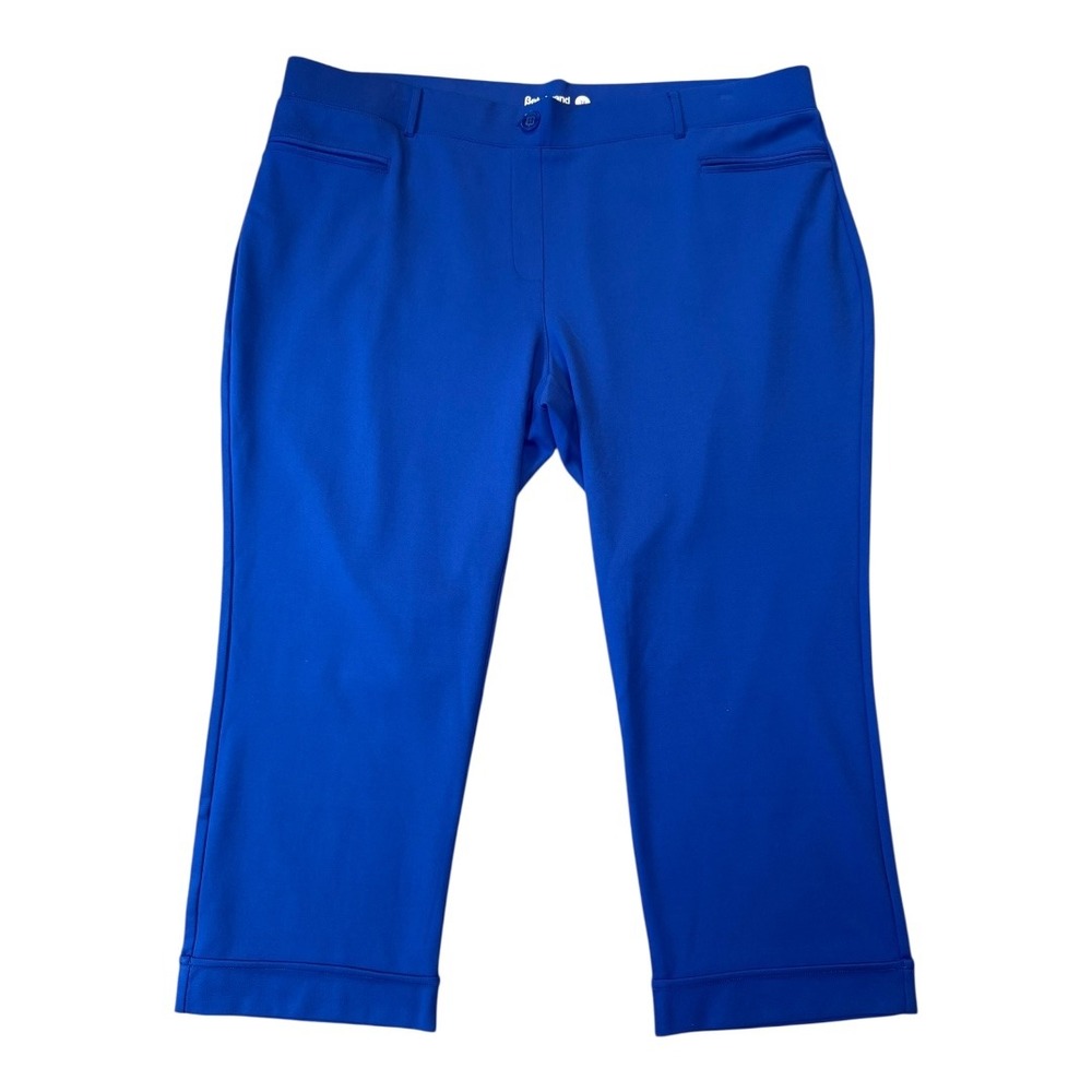 Betabrand Cosmo‎ Crop Dress Yoga Pants Blue 3X Comfort Career NEW